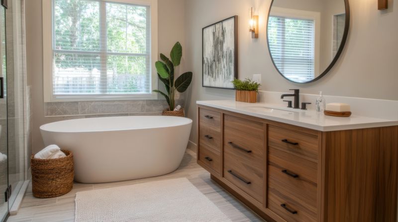 Spa-Style Bathroom with Freestanding Tub