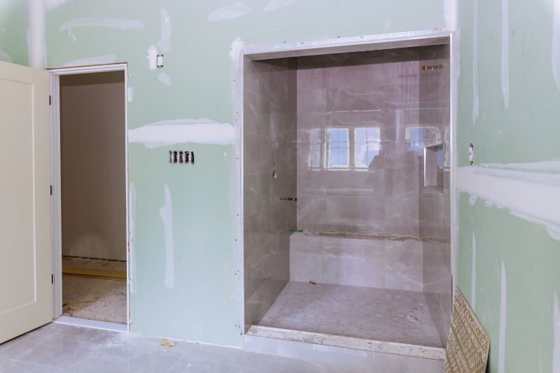 Modern Bathroom with Textured Walls